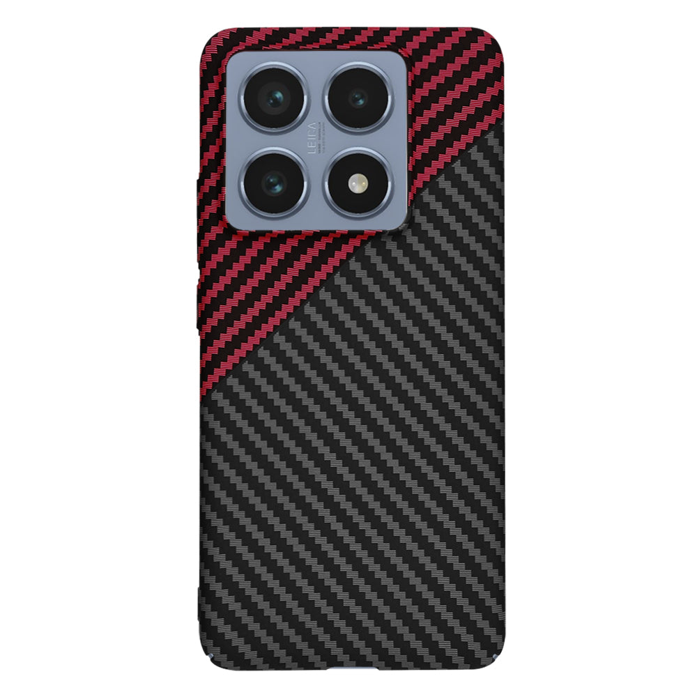 Pouzdro pro Xiaomi 14T Pro, Techsuit, Carbonite FiberShell, Černo-červené