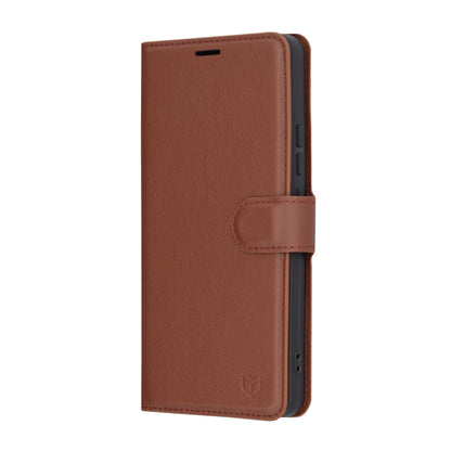 Pouzdro pro Xiaomi 14T Pro, Techsuit, kožené folio, hnědé