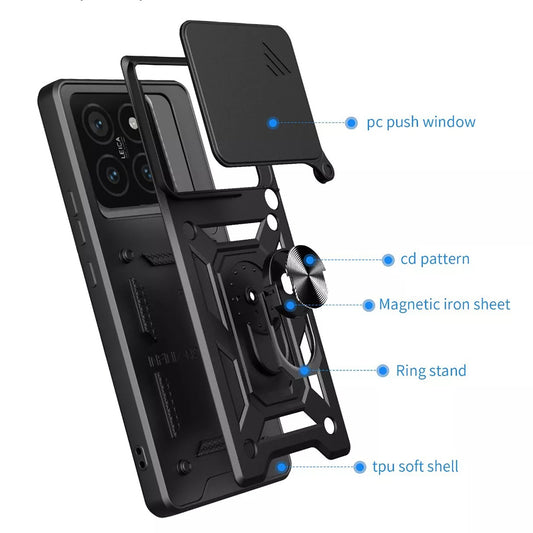 Pouzdro pro Xiaomi 15 Pro, Techsuit, CamShield, Černé
