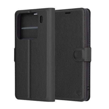 Pouzdro pro Xiaomi 15 Pro, Techsuit, kožené folio, černé