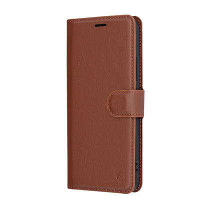 Pouzdro pro Xiaomi 15, Techsuit, kožené folio, hnědé