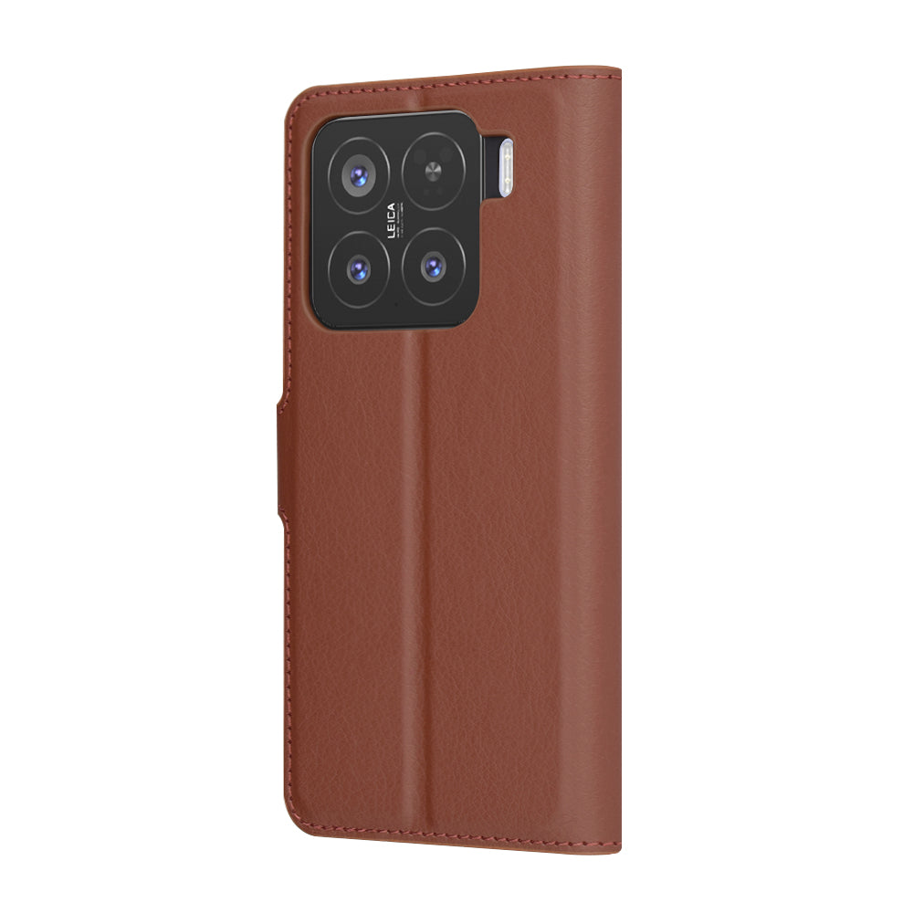 Pouzdro pro Xiaomi 15, Techsuit, kožené folio, hnědé