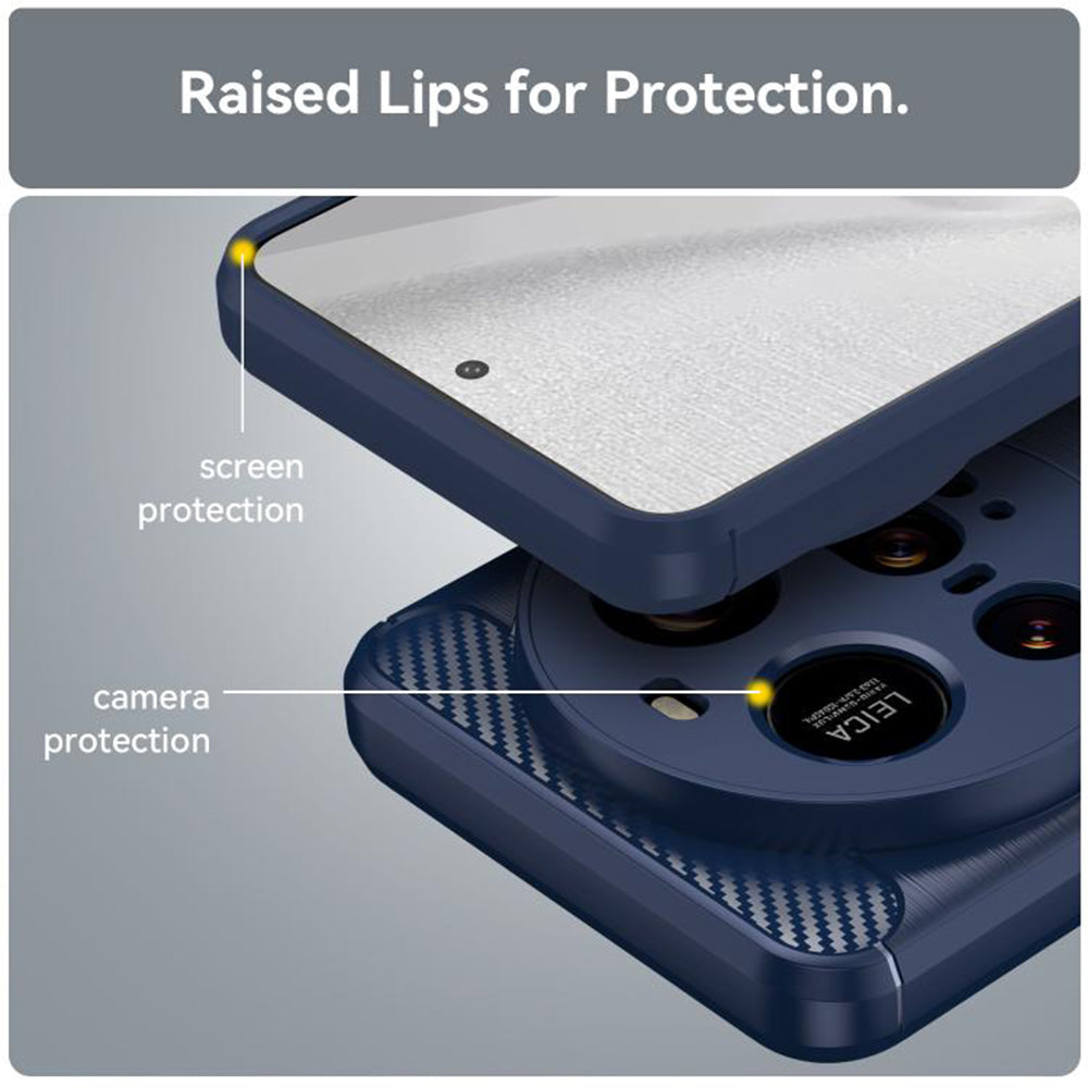 Pouzdro pro Xiaomi 15 Ultra, Techsuit, Carbon, Modré