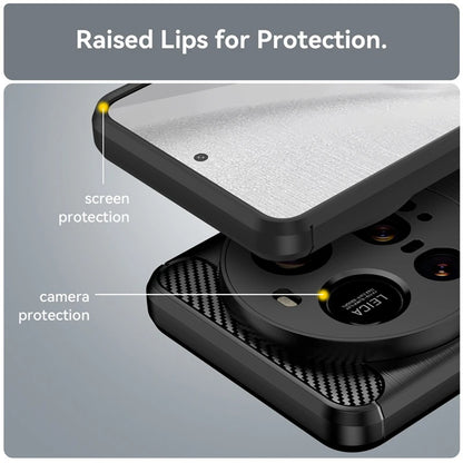 Pouzdro pro Xiaomi 15 Ultra, Techsuit, Carbon, Černé