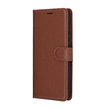 Pouzdro pro Xiaomi 15 Ultra, Techsuit, kožené folio, hnědé
