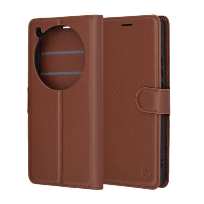 Pouzdro pro Xiaomi 15 Ultra, Techsuit, kožené folio, hnědé