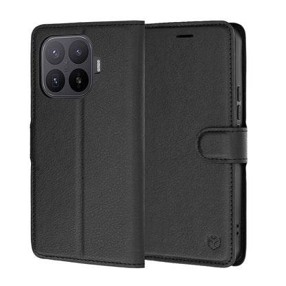 Pouzdro pro Xiaomi 17T Pro, Techsuit, kožené folio, černé