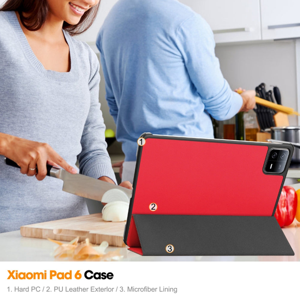Pouzdro pro Xiaomi Pad 6 / 6 Pro, Techsuit, FoldPro, červené