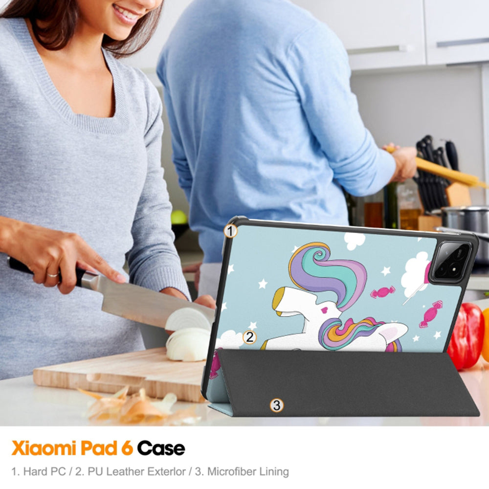 Pouzdro pro Xiaomi Pad 6S Pro 12.4, Techsuit, FoldPro Unicorn, vícebarevné