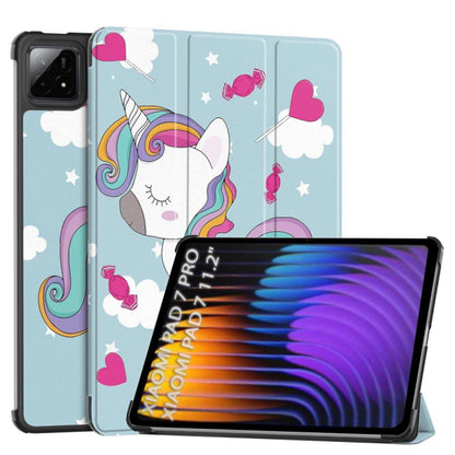 Pouzdro pro Xiaomi Pad 7 / 7 Pro, Techsuit, FoldPro Unicorn, vícebarevné