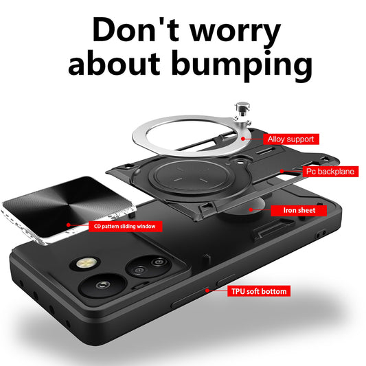 Pouzdro pro Xiaomi Poco C65 / Redmi 13C, Techsuit, CamGuard Pro, Černé