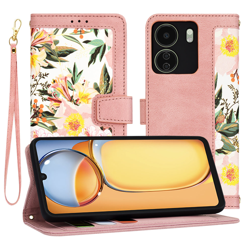 Pouzdro pro Xiaomi Poco C65 / Redmi 13C, Techsuit, FlipCraft, Růžové