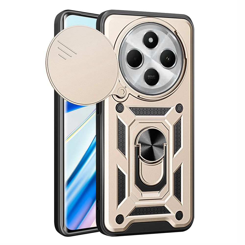 Pouzdro pro Xiaomi Poco C75 / Redmi 14C, Techsuit, CamShield, Zlaté