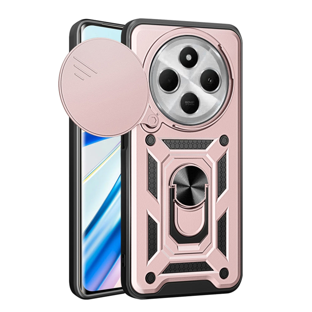 Pouzdro pro Xiaomi Poco C75 / Redmi 14C, Techsuit, CamShield, Růžové