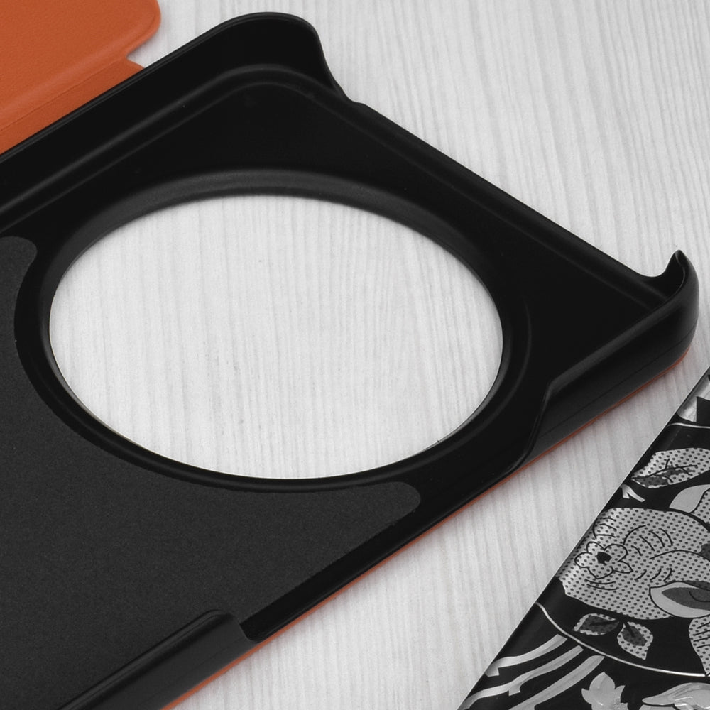 Pouzdro pro Xiaomi Poco C75 / Redmi 14C, Techsuit, eFold, Oranžové