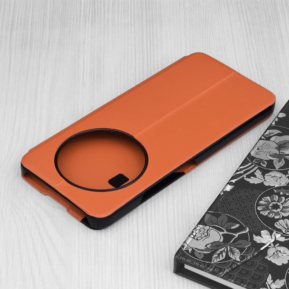 Pouzdro pro Xiaomi Poco C75 / Redmi 14C, Techsuit, eFold, Oranžové
