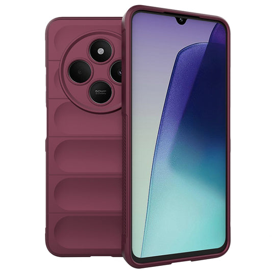 Pouzdro pro Xiaomi Poco C75 / Redmi 14C, Techsuit, Magic Shield, vínové