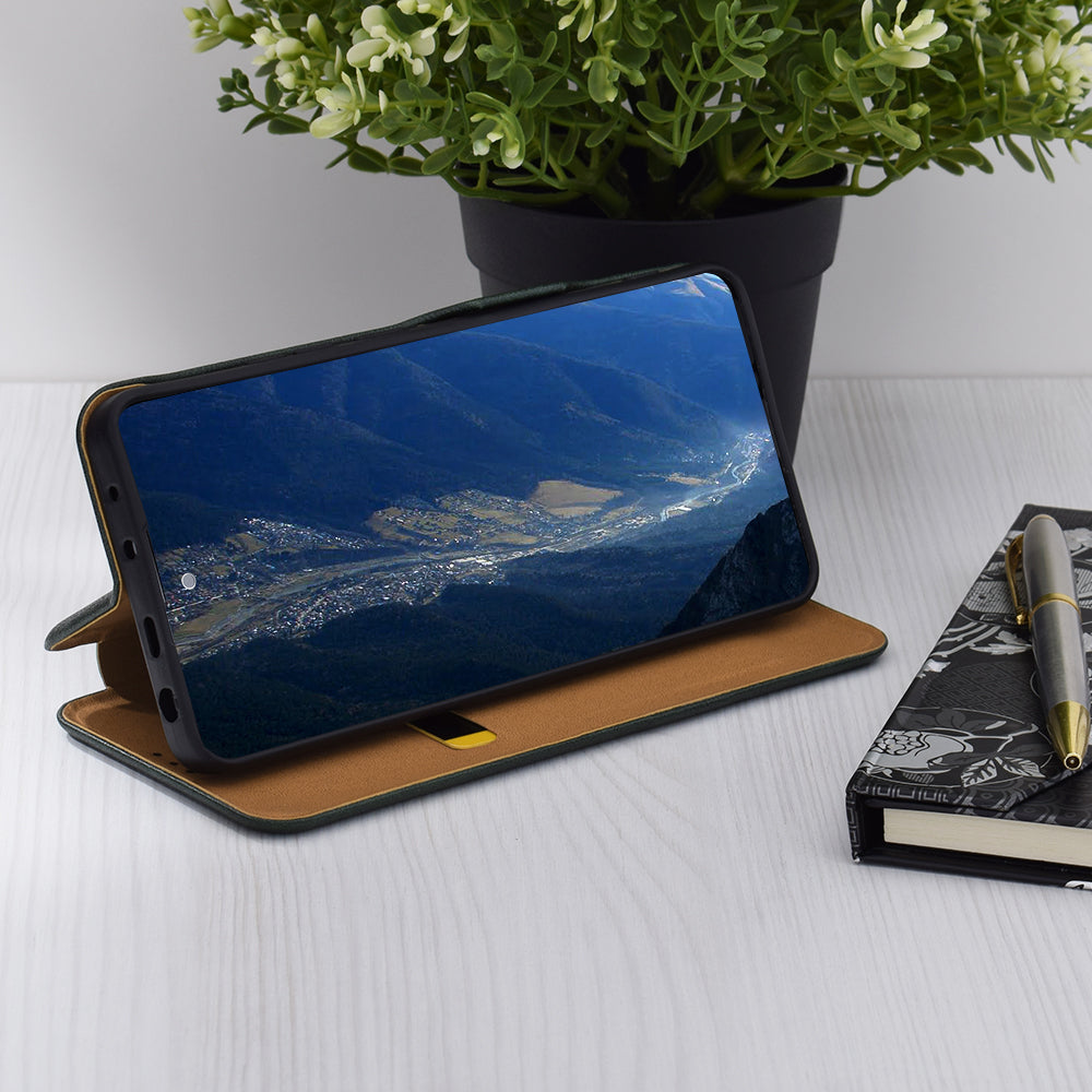 Pouzdro pro Xiaomi Poco C75 / Redmi 14C, Techsuit, Safe Wallet Plus, Zelená.