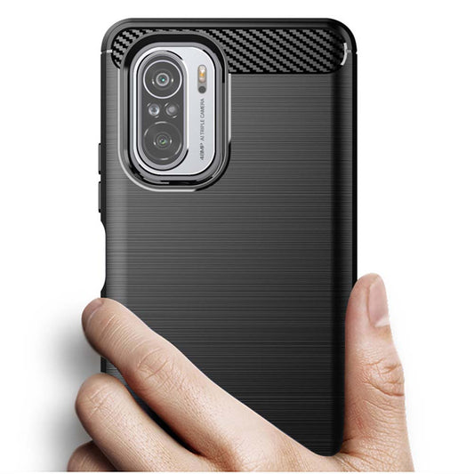 Pouzdro pro Xiaomi Poco F3 / Mi 11i, Techsuit, Carbon, Černé