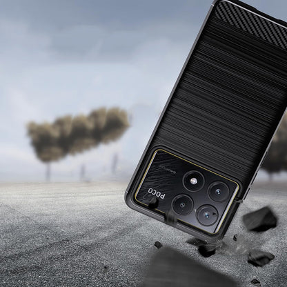 Case for Xiaomi Poco F6 Pro, Techsuit, Carbon, Blue