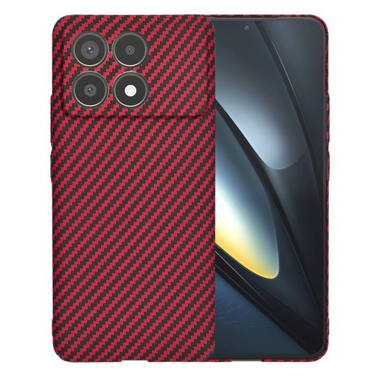 Pouzdro pro Xiaomi Poco F6 Pro, Techsuit, Carbonite FiberShell, červené