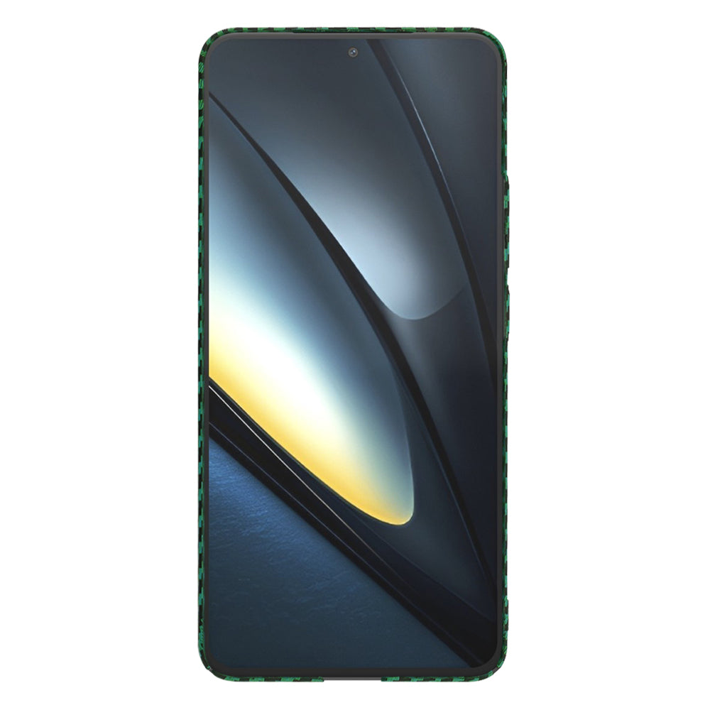 Pouzdro pro Xiaomi Poco F6 Pro, Techsuit, Carbonite FiberShell, Zelené