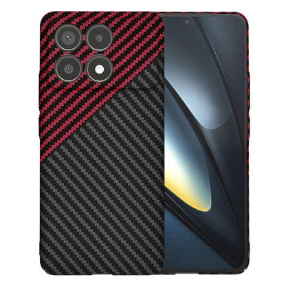 Pouzdro pro Xiaomi Poco F6 Pro, Techsuit, Carbonite FiberShell, Černá Červená