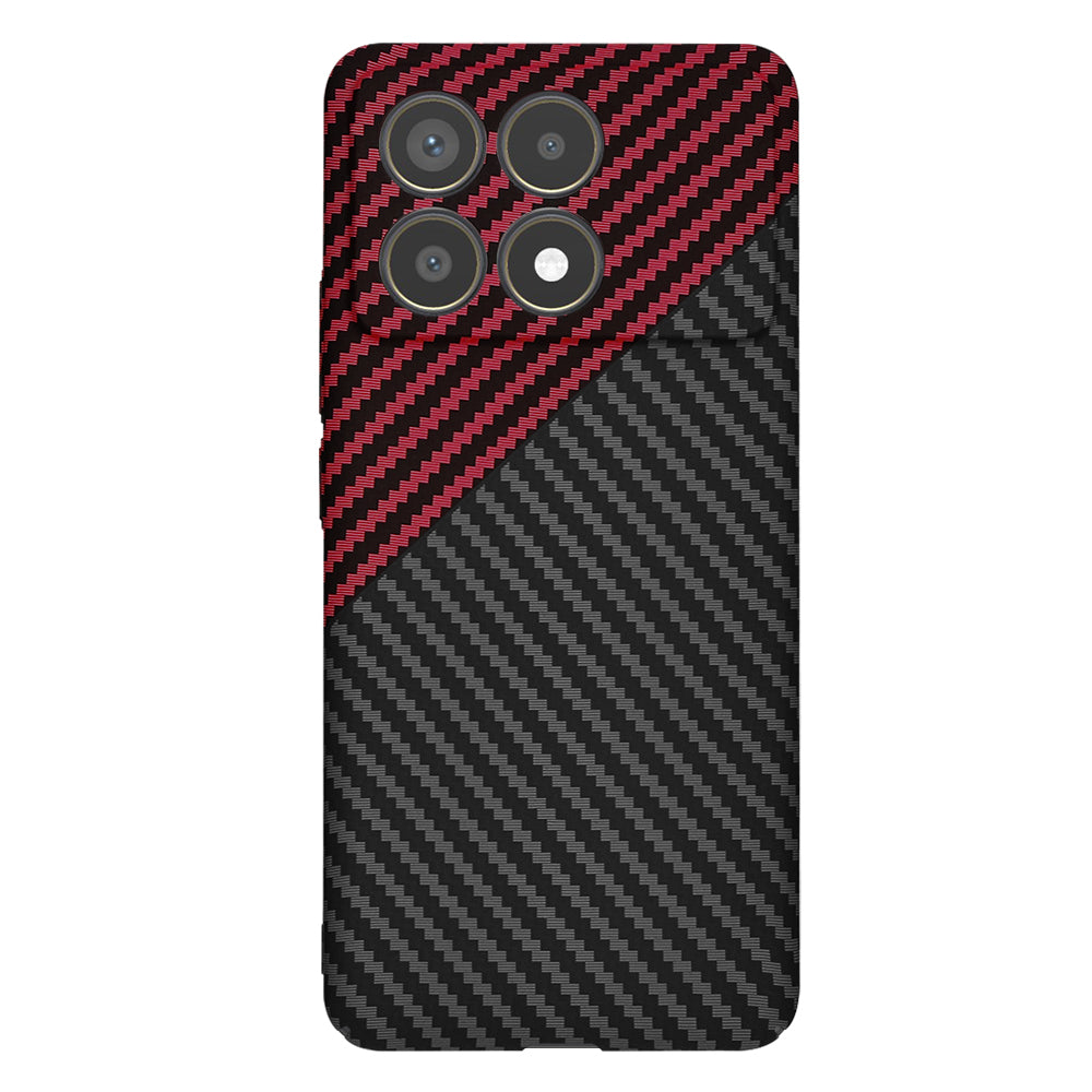 Pouzdro pro Xiaomi Poco F6 Pro, Techsuit, Carbonite FiberShell, Černá Červená