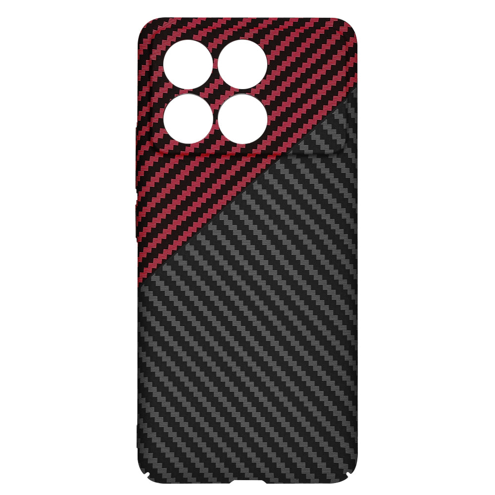 Pouzdro pro Xiaomi Poco F6 Pro, Techsuit, Carbonite FiberShell, Černá Červená