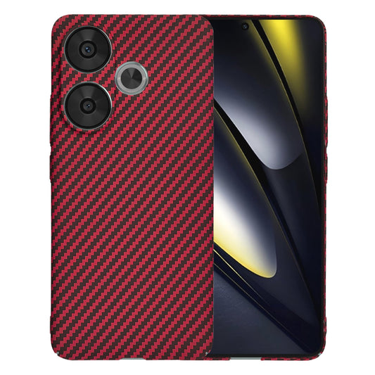 Pouzdro pro Xiaomi Poco F6, Techsuit, Carbonite FiberShell, červené