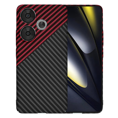 Pouzdro pro Xiaomi Poco F6, Techsuit, Carbonite FiberShell, Černo-červené