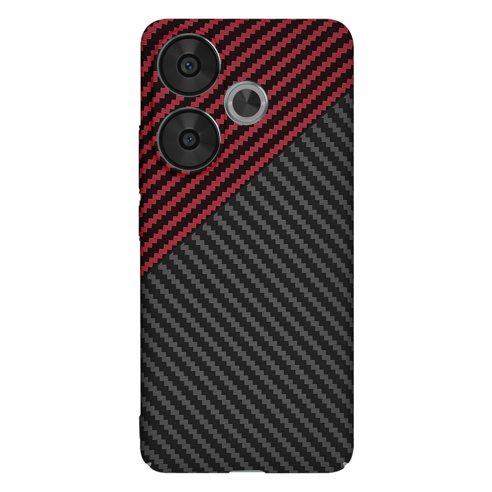 Pouzdro pro Xiaomi Poco F6, Techsuit, Carbonite FiberShell, Černo-červené