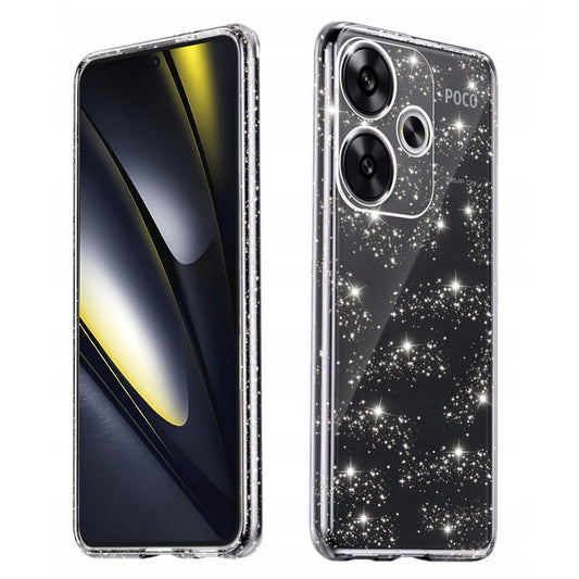 Pouzdro pro Xiaomi Poco F6, Techsuit, SparkleSkin, Průhledné
