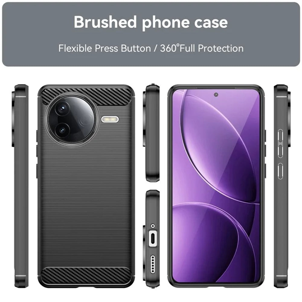 Pouzdro pro Xiaomi Poco F7 Ultra, Techsuit, Carbon, Černá