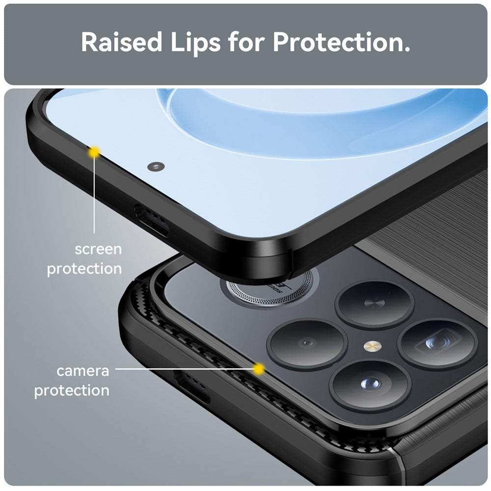 Pouzdro pro Xiaomi Poco F8 Ultra, Techsuit, Carbon, Černá