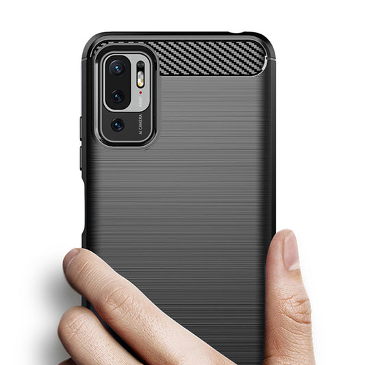 Pouzdro pro Xiaomi Poco M3 Pro 5G / Redmi Note 10 5G, Techsuit, Carbon, Černé