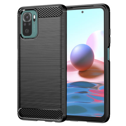 Pouzdro pro Xiaomi Poco M5s / Redmi Note 10S / Note 10, Techsuit, Carbon, Černé