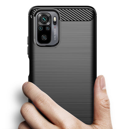 Pouzdro pro Xiaomi Poco M5s / Redmi Note 10S / Note 10, Techsuit, Carbon, Černé