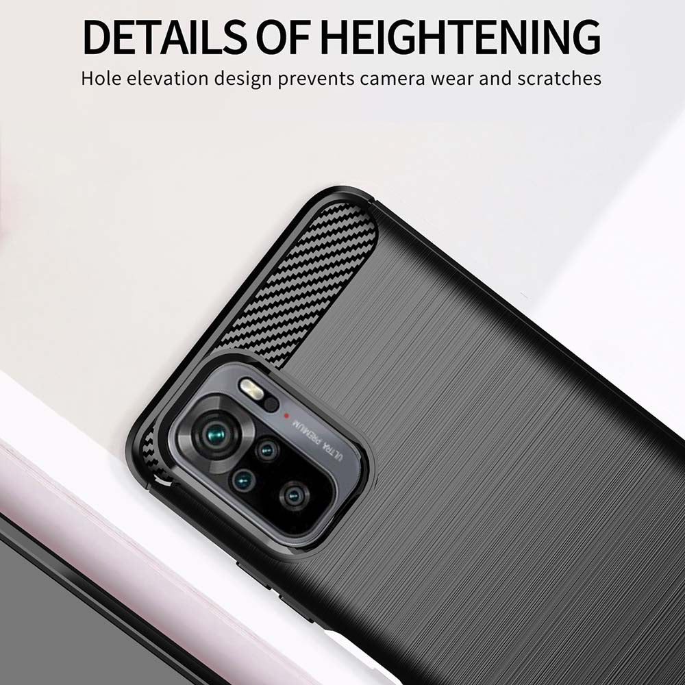 Pouzdro pro Xiaomi Poco M5s / Redmi Note 10S / Note 10, Techsuit, Carbon, Černé