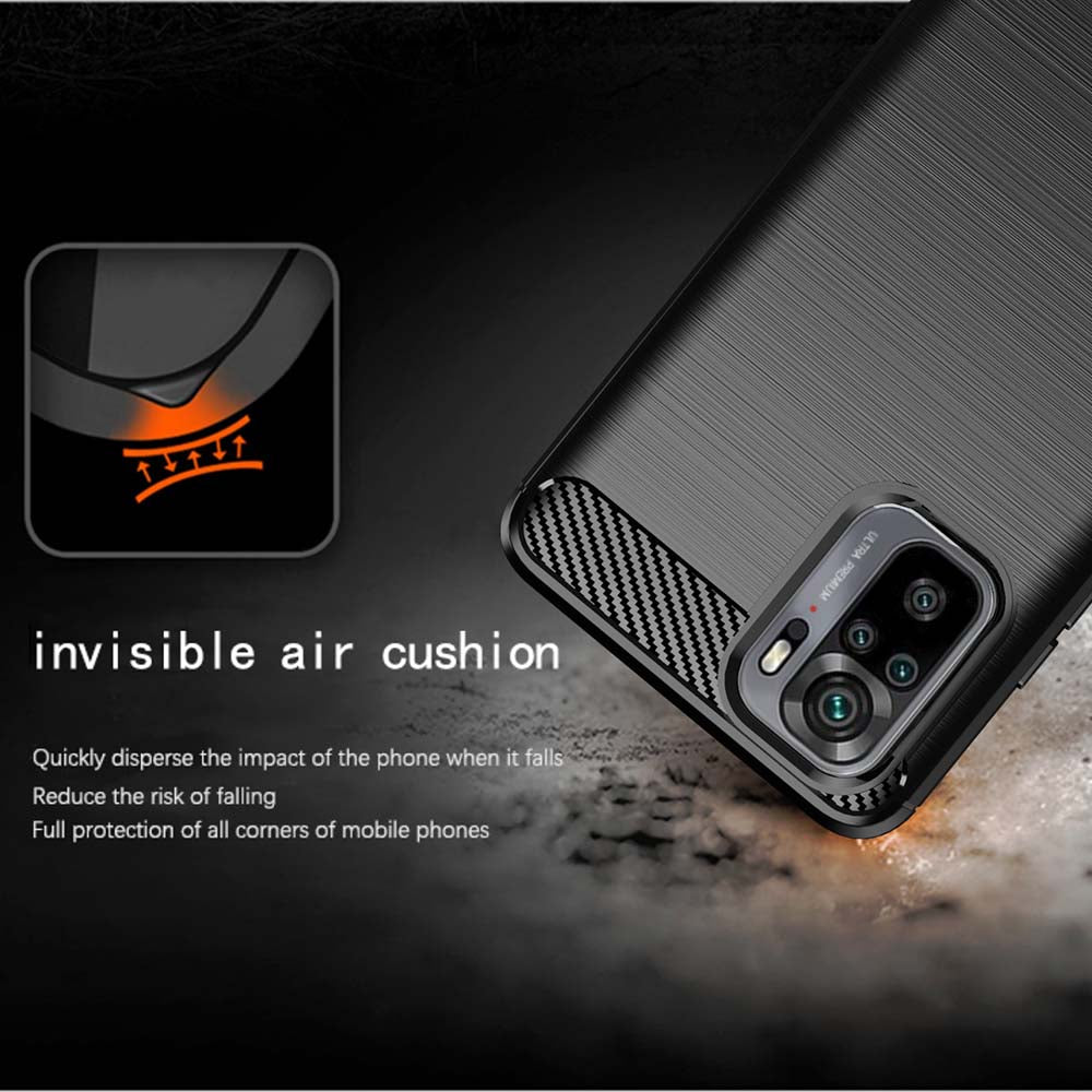 Pouzdro pro Xiaomi Poco M5s / Redmi Note 10S / Note 10, Techsuit, Carbon, Černé