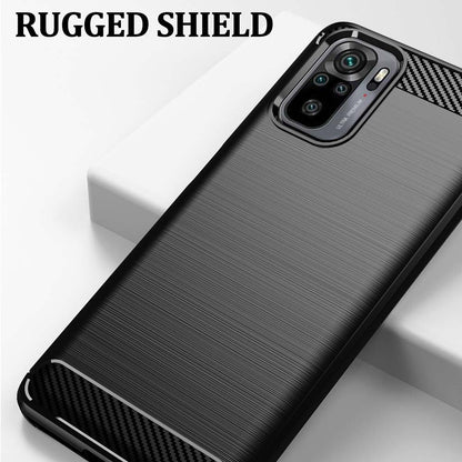 Pouzdro pro Xiaomi Poco M5s / Redmi Note 10S / Note 10, Techsuit, Carbon, Černé