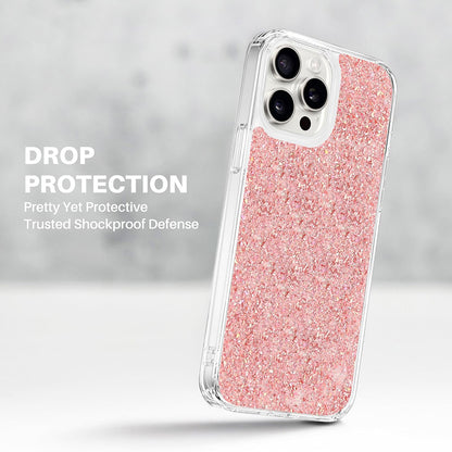 Pouzdro pro Xiaomi Poco M6 / C65 / Redmi 13C 5G / 13C, Techsuit, Sparkly Glitter, Růžová