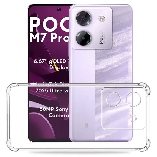Pouzdro pro Xiaomi Poco M7 Pro 5G, Techsuit, Odolné proti nárazům, Průhledné