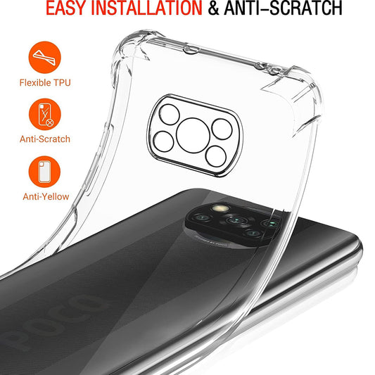 Pouzdro pro Xiaomi Poco X3 Pro / X3 NFC / X3, Techsuit, nárazuvzdorné průhledné, transparentní