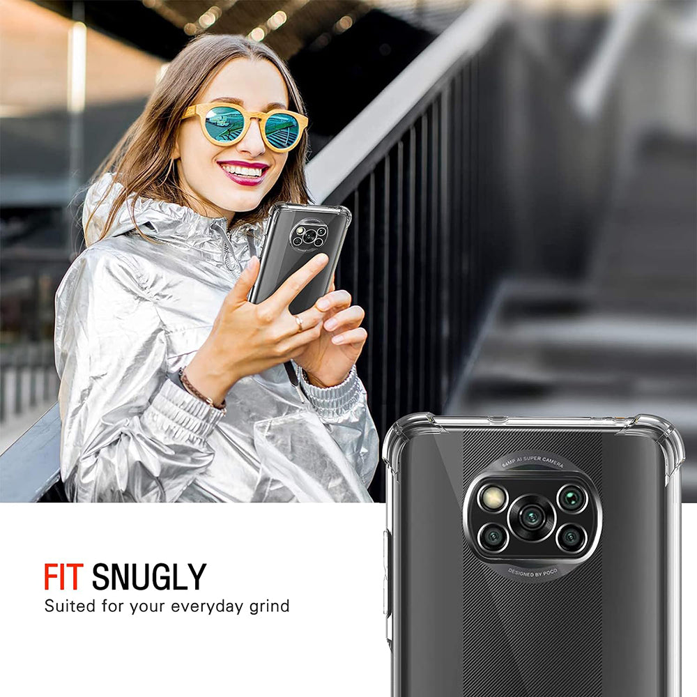 Case for Xiaomi Poco X3 Pro / X3 NFC / X3, Techsuit, Shockproof Clear, Transparent