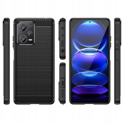 Pouzdro pro Xiaomi Poco X5 / Note 12 5G, Techsuit, Carbon, Černé