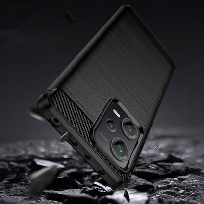 Pouzdro pro Xiaomi Poco X5 / Note 12 5G, Techsuit, Carbon, Černé