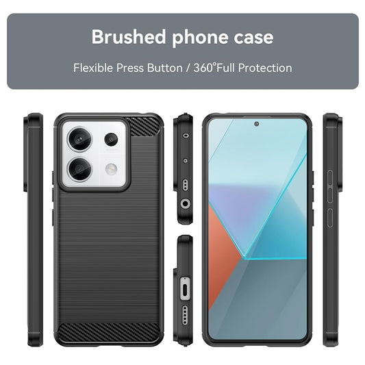 Case for Xiaomi Poco X6 / Note 13 Pro 5G, Techsuit, Carbon, Black