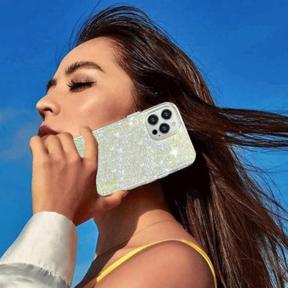 Pouzdro pro Xiaomi Poco X6 Pro, Techsuit, Třpytivý Glitter, Bílé