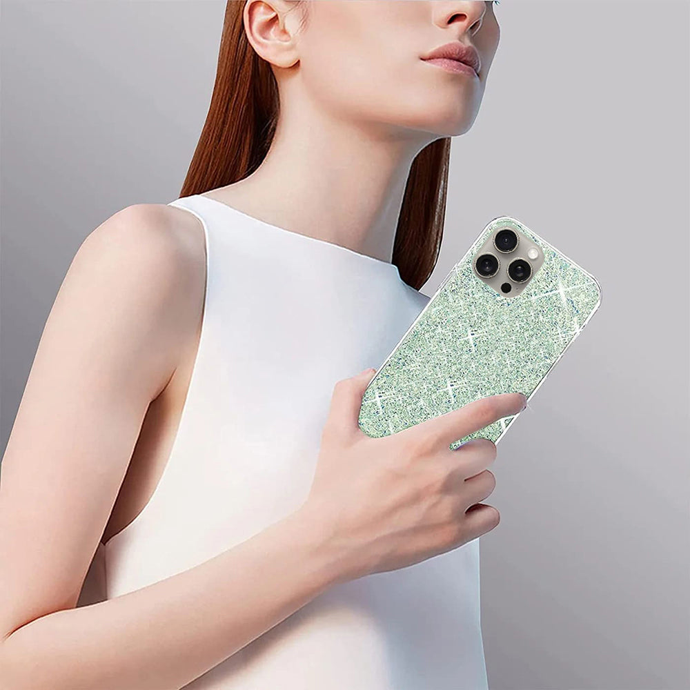 Pouzdro pro Xiaomi Poco X6 Pro, Techsuit, Třpytivý třpyt, Modrá